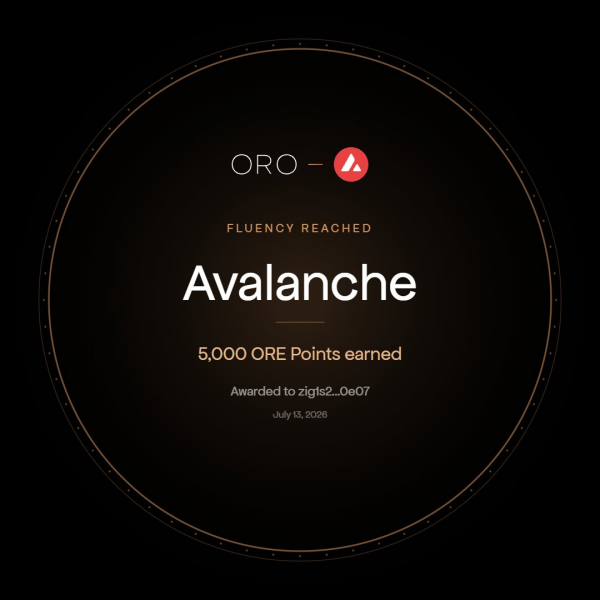 Компания ORO привлекает внимание Avalanche в преддверии завершения своей кампании по повышению уровня мастерства